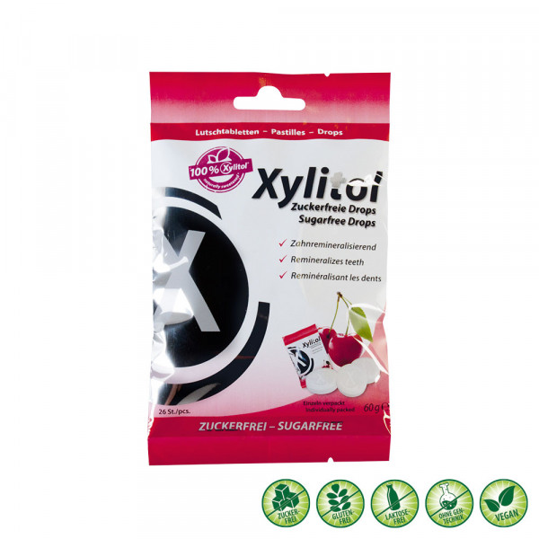 MIRADENT Xylitol Drops zuckerfrei Cherry