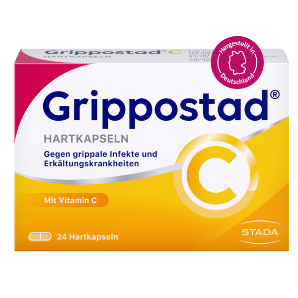 GRIPPOSTAD C Hartkapseln gegen grippale Infekte und Erkältungskrankheiten mit Vitamin C