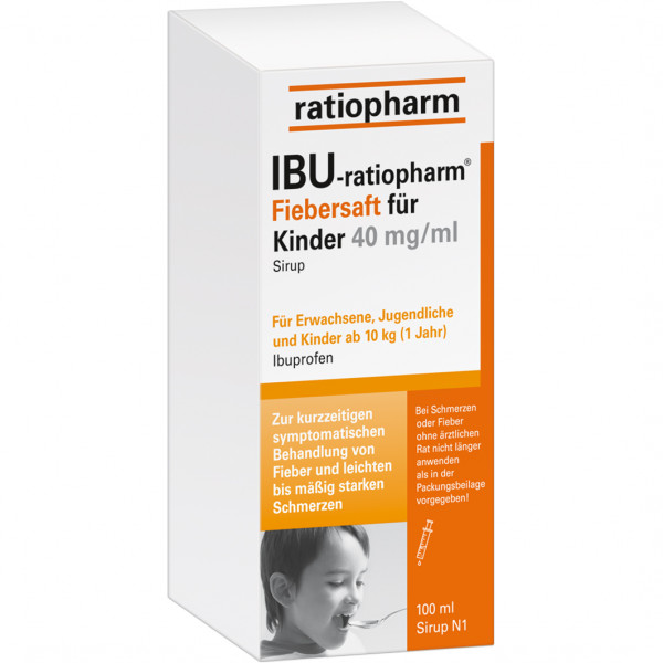 IBU-RATIOPHARM Fiebersaft für Kinder 40 mg/ml