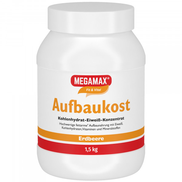 MEGAMAX Aufbaukost Erdbeere Pulver