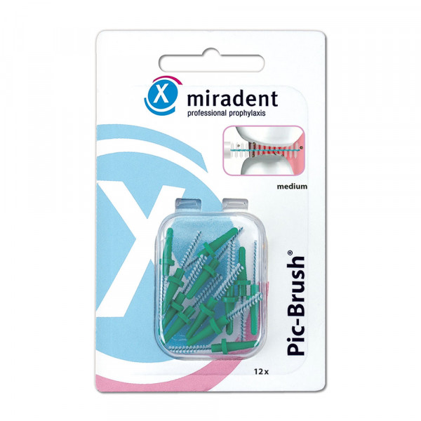 MIRADENT Interd.Pic-Brush Ersatzb.medium grün