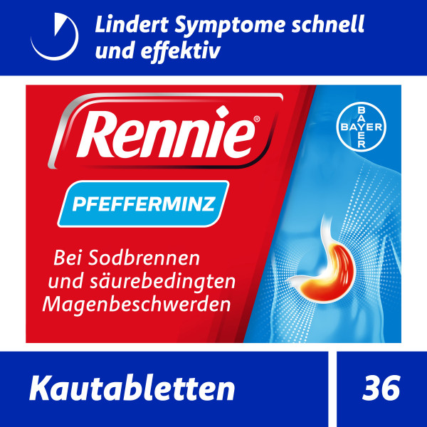 RENNIE Kautabletten schnell wirksam bei Sodbrennen, Magendrücken, Völlegefühl