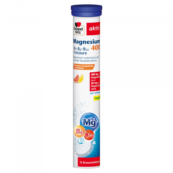 DOPPELHERZ Magnesium 400+B1+B6+B12+Folsäure BTA