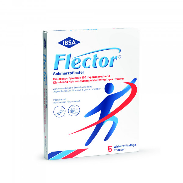 FLECTOR Schmerzpflaster+elatischer Netzstrumpf
