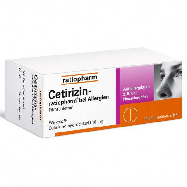 CETIRIZIN-ratiopharm bei Allergien 10 mg Filmtabl.