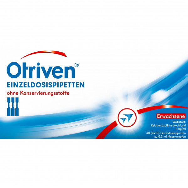 OTRIVEN 0,1% Nasentropfen Einzeldosispippetten ohne Konservierung,40 Stück