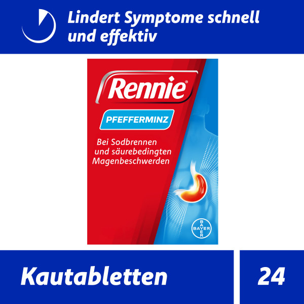 RENNIE Kautabletten schnell wirksam bei Sodbrennen, Magendrücken, Völlegefühl