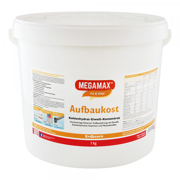 MEGAMAX Aufbaukost Erdbeere Pulver