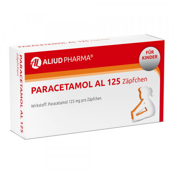 Paracetamol AL 125 Zäpfchen bei akuten Schmerzen und Fieber