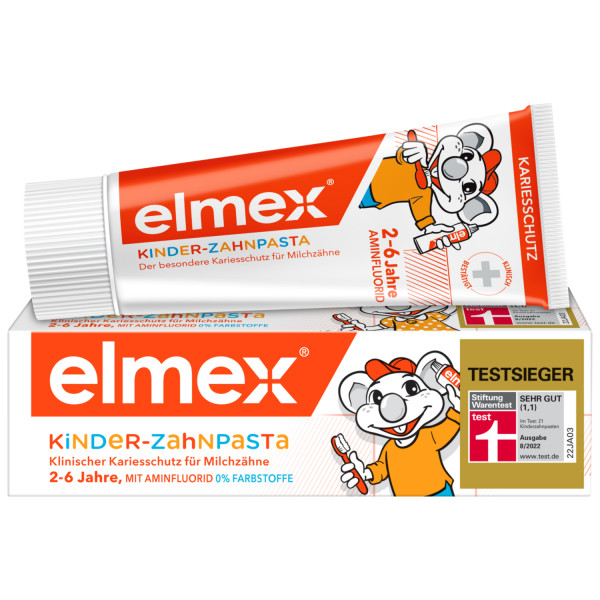 elmex Kinder-Zahnpasta zum Schutz der Milchzähne gegen Karies