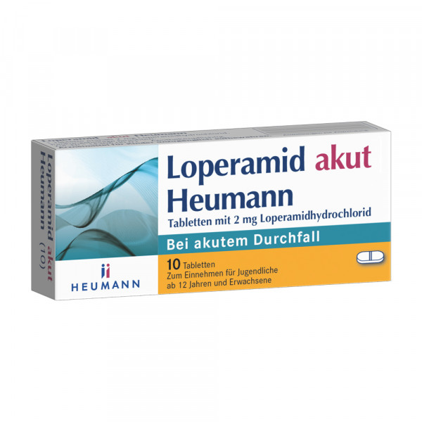 LOPERAMID akut Heumann Tabletten bei akutem Durchfall lactosefrei