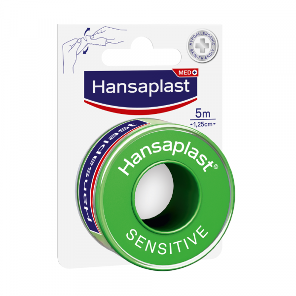 HANSAPLAST Fixierpfl.Sensitive 1,25 cmx5 m