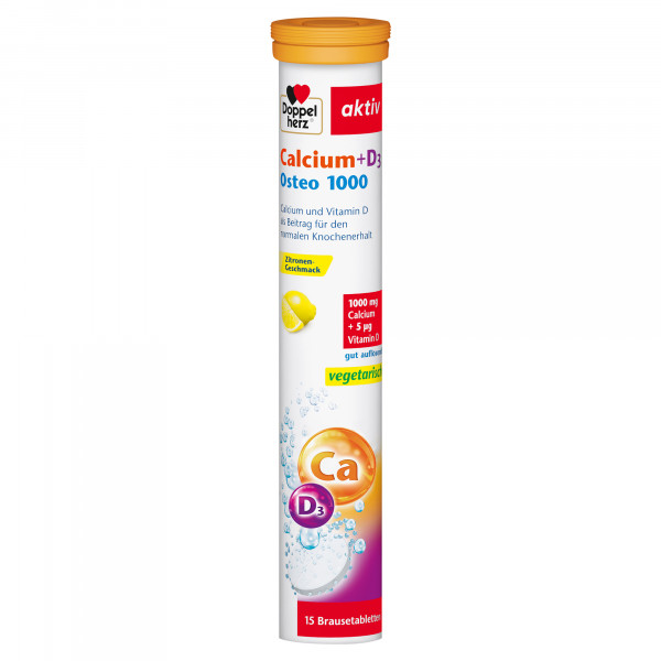 DOPPELHERZ Calcium+D3 Osteo 1.000 Brausetabletten