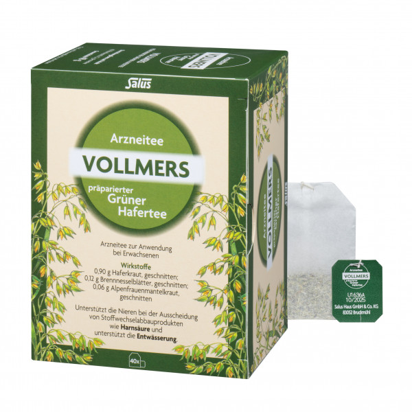 VOLLMERS präparierter grüner Hafertee Filterbeutel