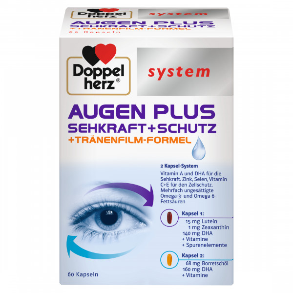 DOPPELHERZ Augen plus Sehkraft+Schutz system Kaps.