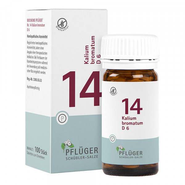 BIOCHEMIE Pflüger 14 Kalium bromatum D 6 Tabletten