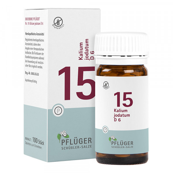 BIOCHEMIE Pflüger 15 Kalium jodatum D 6 Tabletten