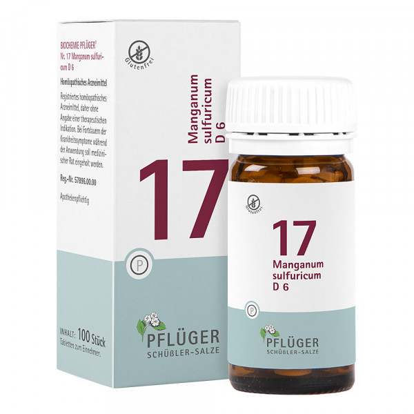 BIOCHEMIE Pflüger 17 Manganum sulfuricum D 6 Tabl.