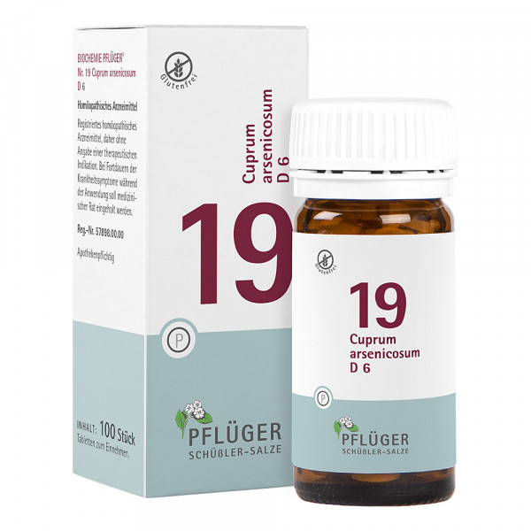 BIOCHEMIE Pflüger 19 Cuprum arsenicosum D 6 Tabl.
