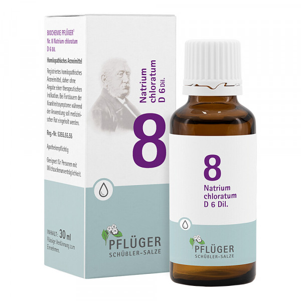 BIOCHEMIE Pflüger 8 Natrium chloratum D 6 Tropfen