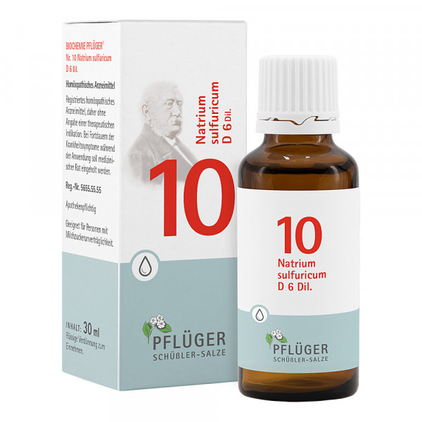 BIOCHEMIE Pflüger 10 Natrium sulfuricum D 6 Tropf.
