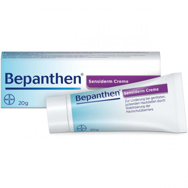 BEPANTHEN Sensiderm Creme zur Linderung bei geröteten, juckenden Hautstellen durch Stabilisierung der Hautbarriere