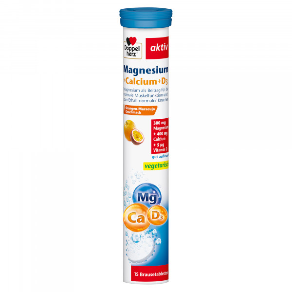 DOPPELHERZ Magnesium+Calcium+D3 Brausetabletten