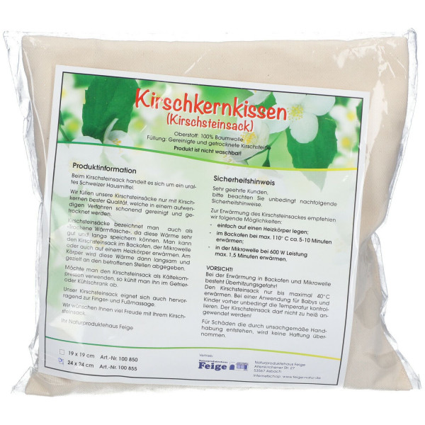 KIRSCHKERNKISSEN 24x24 cm natur