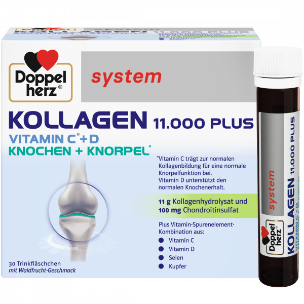 DOPPELHERZ Kollagen 11.000 Plus system 30 Trinkfläschchen