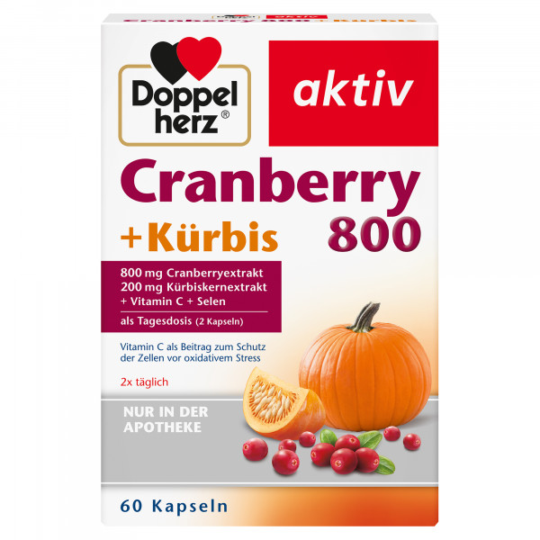 DOPPELHERZ Cranberry+Kürbis Kapseln