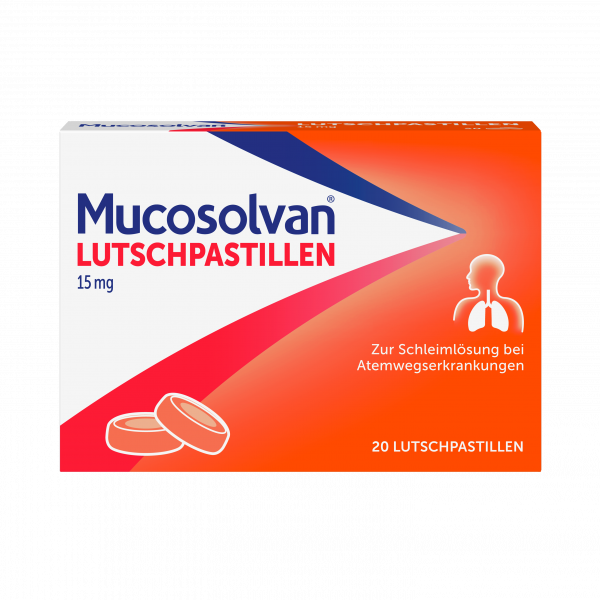 MUCOSOLVAN Lutschpastillen 15 mg zur Schleimlösung bei Atemwegserkrankungen