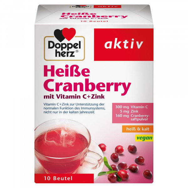 DOPPELHERZ heiße Cranberry m.Vit.C+Zink Granulat