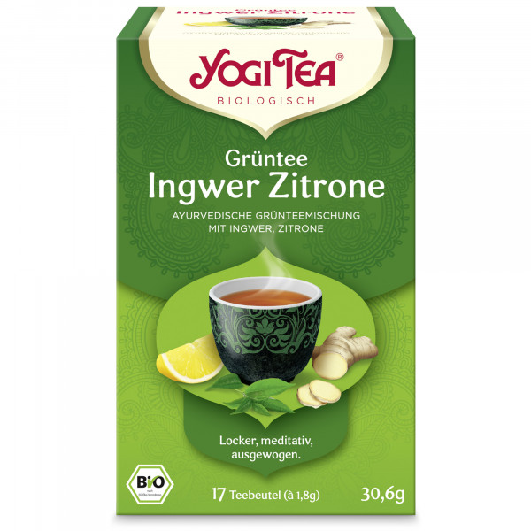 YOGI TEA Grüntee Ingwer Zitrone Bio Filterbeutel