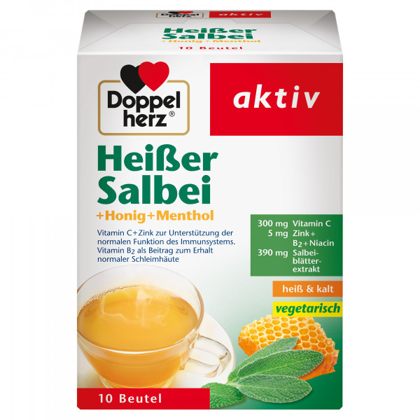 DOPPELHERZ heißer Salbei+Honig+Menthol Granulat