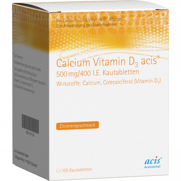 CALCIUM VITAMIN D3 acis 500 mg/400 I.E. Kautabl.