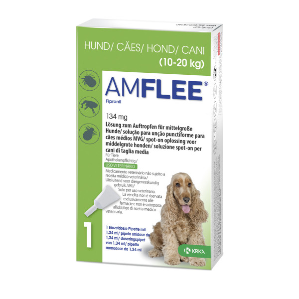 AMFLEE 134 mg Spot-on Lsg.f.mittelgr.Hunde 10-20kg
