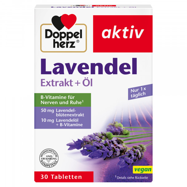 DOPPELHERZ Lavendel Extrakt+Öl Tabletten