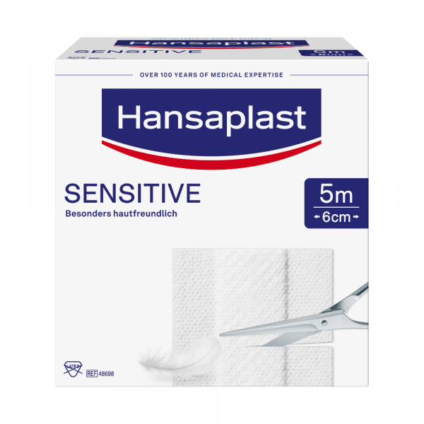 HANSAPLAST Sensitive Pflaster 6 cmx5 m Rolle