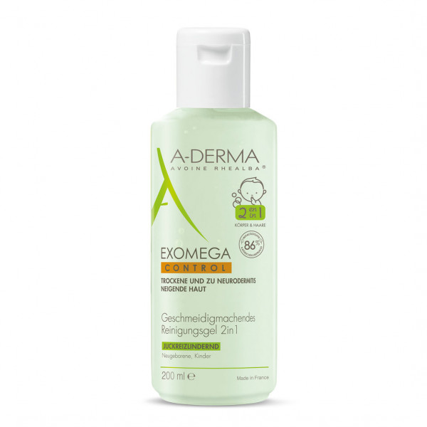 A-DERMA EXOMEGA CONTROL Reinigungsgel 2in1