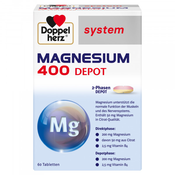 DOPPELHERZ Magnesium 400 Depot system Tabletten