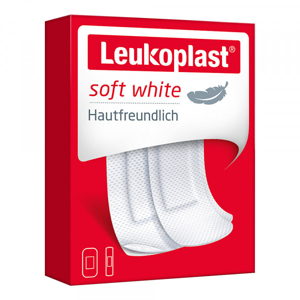LEUKOPLAST soft white Str.19x72mm 12St/38x72mm 8St