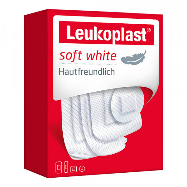 LEUKOPLAST soft white Str.19x72/D.25/38x72/38x38mm