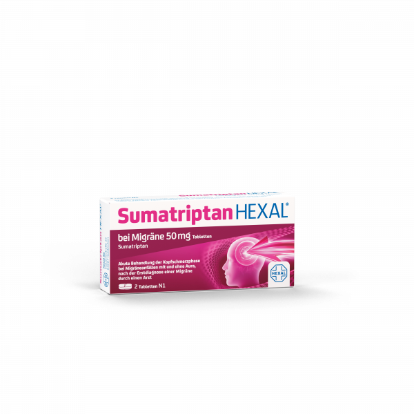 SUMATRIPTAN HEXAL bei Migräne 50 mg Tabletten