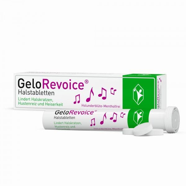GeloRevoice Halstabletten Holunderblüte-Mentholfrei bei Heiserkeit