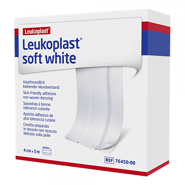 LEUKOPLAST soft white Pflaster 4 cmx5 m Rolle