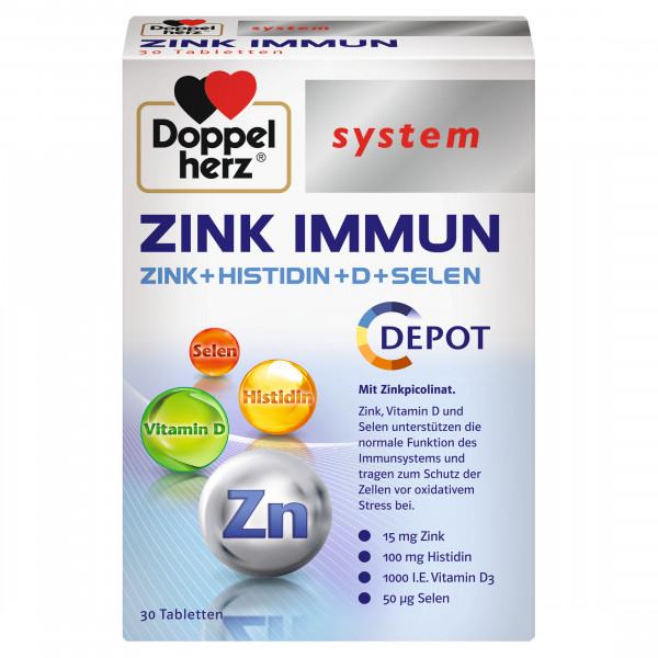 DOPPELHERZ Zink Immun Depot system Tabletten