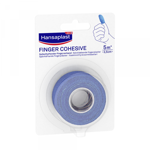 HANSAPLAST Fingerverb.selbsthaft.2,5 cmx5 m blau