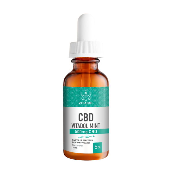 CBD 5% Bio Hanfextrakt Öl Vitadol mint