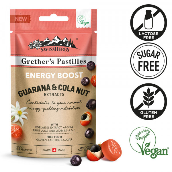 GRETHERS SWISSHERBS Energy Boost Guarana&Cola Nut