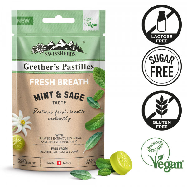 GRETHERS SWISSHERBS Fresh Breath mint & sage